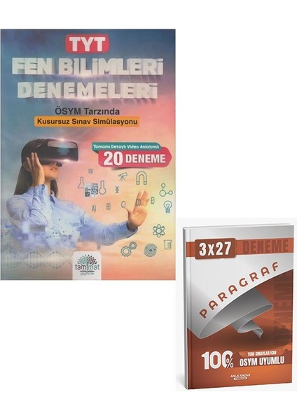 Tammat 2026 Tyt Fen Bilimleri 20 Li Denemeleri+Anla Kazan Paragraf