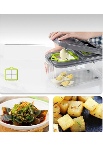 Konterneyli Sebze Dilimleyici Kesici Rende Makinesi Çok Fonksiyonlu Sebze Kesici 25 Parça fiyatları