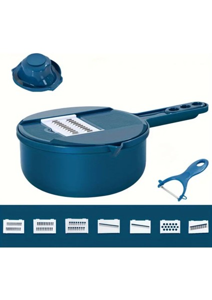 Pratik Çok Fanksiyonlu Çeşitli Çok Bıçaklı Hazneli 12LI Rende Seti Sebze Doğrayıcı Dilimleyici Set modelleri