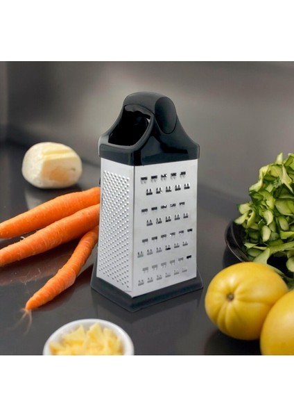 Rende Altıgen Paslanmaz Çelik Siyah Saplı Rende