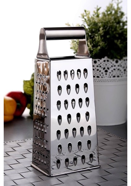 Paslanmaz Çelik Dört Yüzey Rende - (25X 11 x 8 Cm)