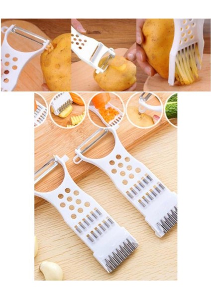 3 Adet 6 Fonksiyonlu Rende Soyacak Set Jülyen Soyacak Rende Şekilli Meyve Sebze Kesme Doğrama Robot fiyatları