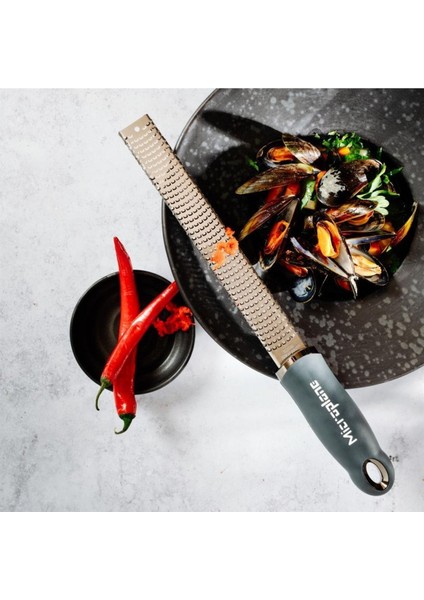 Premium Classic Paslanmaz Çelik Koyu Gri Zester