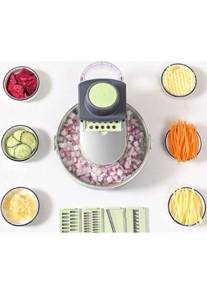 Büro Ev Ofis Mutfağı Için 8 Fonksiyonlu Rendeleyici Kolay Rende Seti modelleri