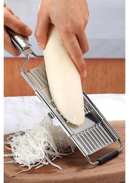 Ayarlanabilir 3 Farklı Başlıklı Tutmalı Sebze Lahana Dilimleyici Peynir Rendeleyici Aparat