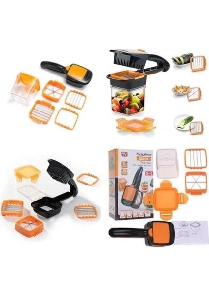 Quick 5 In 1 Büyük Hazneli Pratik Hızlı Meyve Sebze Doğrayıcı Rende indirimleri