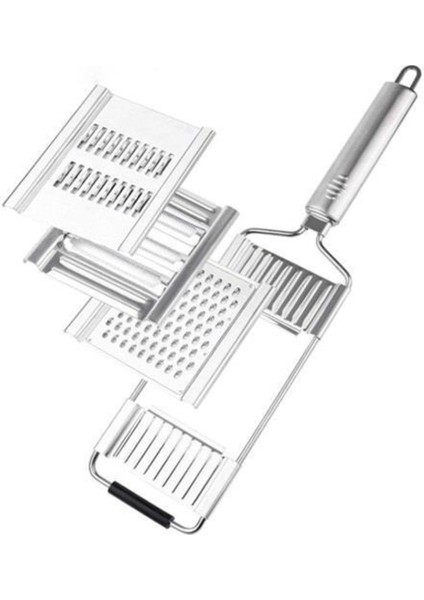 River World Ayarlanabilir 3 Farklı Başlıklı Tutmalı Sebze Dilimleyici Peynir Rendeleyici Aparat