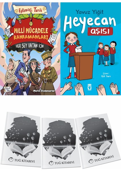 Milli Mücadele Kahramanları Her Şey Vatan Için ve Heyecan Aşısı + Hediyeli