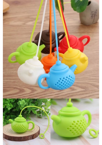 Çaydanlık Tasarımlı Çay Demleme Süzgeci Yanmaz, Erimez Süzgeç