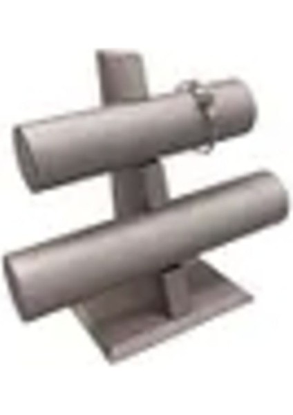 Lüks Deri Kumaş Bronz Renk Bilezik Sergileme, 22X24 Cm, Şık ve Kullanışlı Çiftli Set