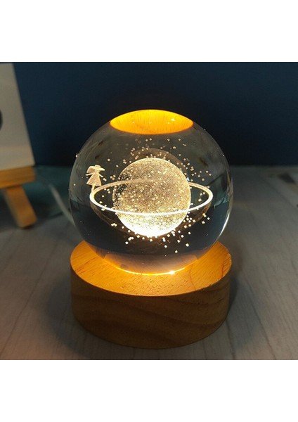 Renkli Işıklı Kız Temalı Cam Küre, Eşsiz Dekoratif Parça