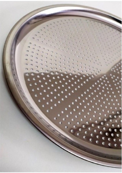 24 cm Paslanmaz Çelik Delikli Pizza Lahmacun Dolma Sarma Altlığı Tepsisi 1 Adet fırsatları