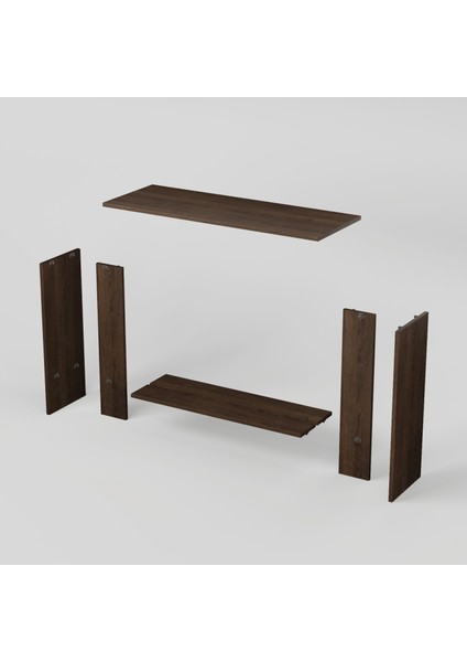 Valta Dresuar | 110 cm - Raflı Ceviz Renkli