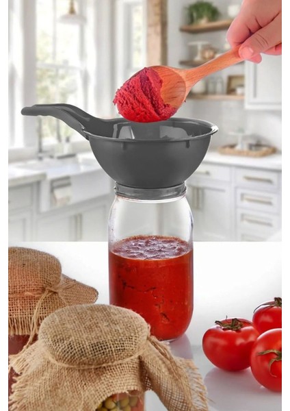 Saplı Kavanoz ve Konserve Hunisi Servis Hunisi Saplı Çok Amaçlı Huni