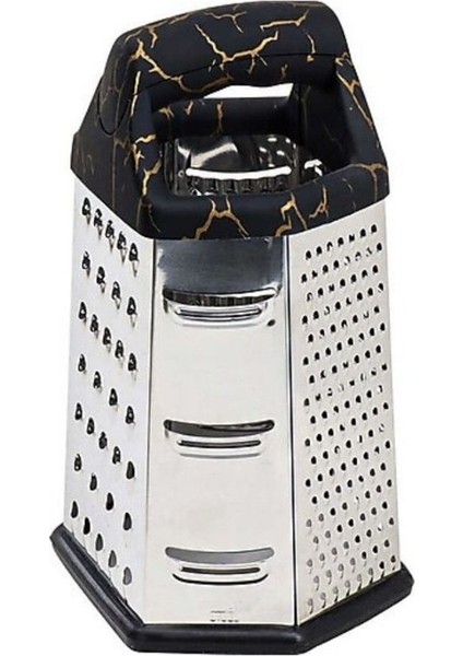 Mermer Desenli Altıgen Rende Paslanmaz Çelik Rende Silikon Saplı Rende