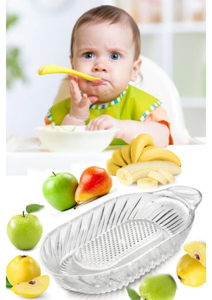 Cam Elma ve Sebze Rendesi Bebekler Için Yemek Hazırlama