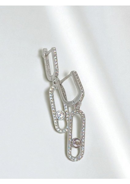 925 Ayar Gümüş Mess Halka Model Küpe – Şık ve Modern Tasarım