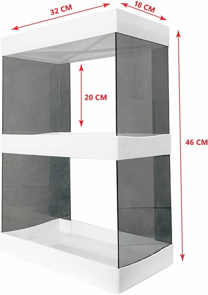 Çok Amaçlı Makyaj ve Takı Organizeri, Siyah, Iki Katlı, Saklama Standı modelleri