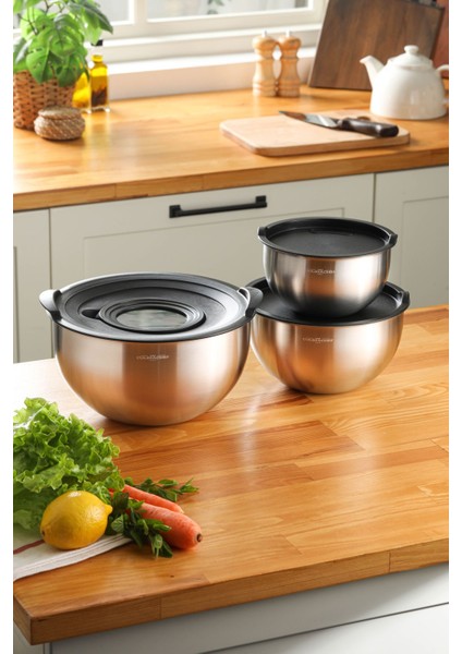 9 Parça Rendeli Karıştırma Kabı