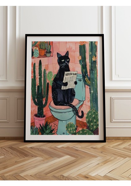 Tekli Ahşap Çerçeveli Tablo Tek Parça Poster Tablo TK/738