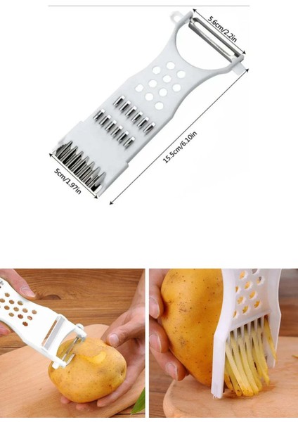 Rende Soyacak 5 Fonksiyonlu Sebze Meyve Soyucu Patates Havuç Salatalık Zencefil Doğrayıcı