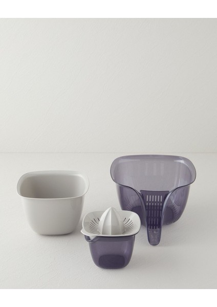 Fresco Plastik 4 Parça Süzgeç 3 x 1,8 x 0,5 Litre Antrasit fiyatları