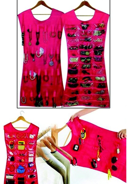 Renkli Elbise Şeklinde Takı Düzenleyici, Şık ve Pratik Saklama Çözümü