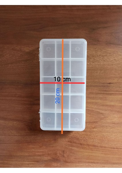 Turuncu 15 Gözlü Takı Organizer Kutu, Şık ve Kullanışlı Depolama Çözümü