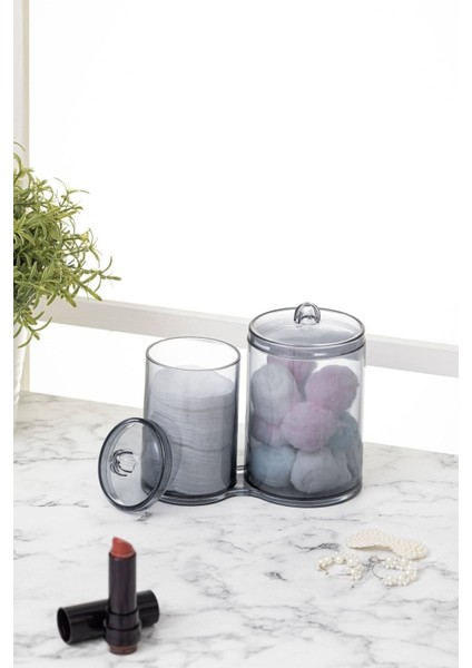 Çok Amaçlı Akrilik Makyaj Pamuğu Saklama Kutusu, Temiz ve Şık Organizer