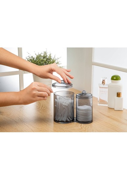 Çok Amaçlı Akrilik Makyaj Pamuğu Saklama Kutusu, Temiz ve Şık Organizer fiyatları