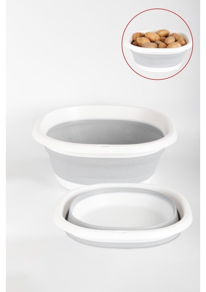 4’lü Akordiyon Katlanır Badya Leğen Süzgeç Seti fırsatları