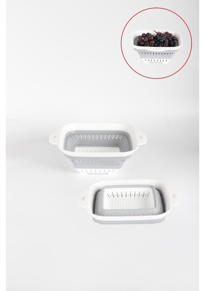 4’lü Akordiyon Katlanır Badya Leğen Süzgeç Seti