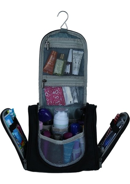 Siyah Seyahat ve Kişisel Bakım Organizer Çantası, Pratik ve Şık Tasarım modelleri