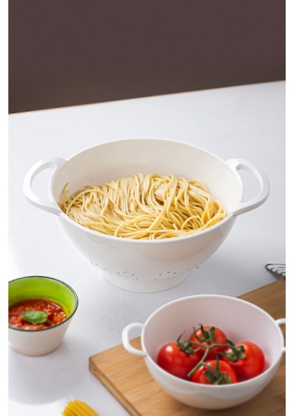 Akrilik Beyaz Makarna Süzgeçi & Sebze Meyve Süzgeçi fırsatları