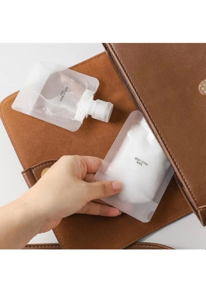 Pratik 3'lü 100 ml Seyahat Sıvı Çantası, Makyaj ve Temizlik Malzemeleri Için Uygun