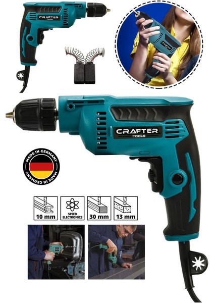 Profesyonel 580W 10MM Elektrikli Matkap, Güçlü ve Dayanıklı El Aleti