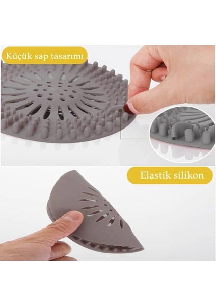 Süzgeçli Silikon Lavabo ve Küvet Tıkacı Yuvarlak Lavabo Tıkacı Süzgeç Banyo Süzgeç- Ecolux indirimleri