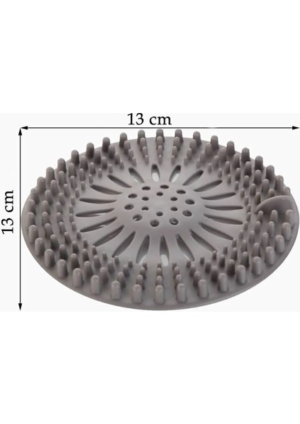 Süzgeçli Silikon Lavabo ve Küvet Tıkacı Yuvarlak Lavabo Tıkacı Süzgeç Banyo Süzgeç- Ecolux