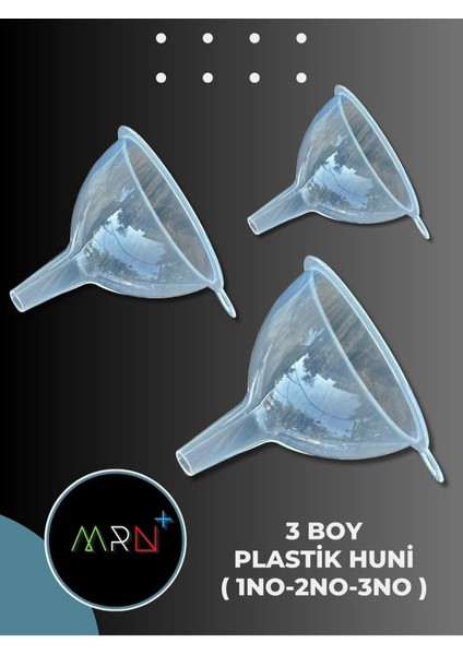 3 Boy Şeffaf Huni, Pratik Şişe Hunisi, Huni Seti