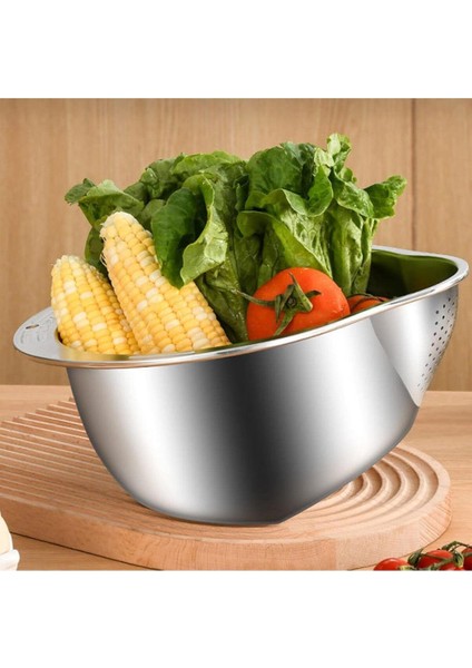 Pirinç Süzgeci Makarna Salata Süzgeci 304 Inox Paslanmaz Çelik 721080 modelleri