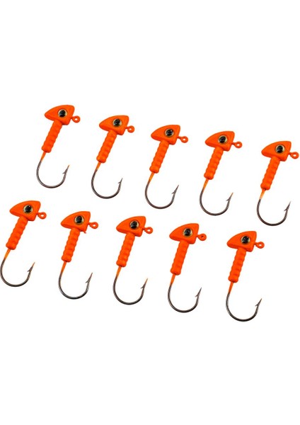 Jighead - Zoka - Kurşunlu Olta Iğnesi - (Xh-A 06) - Turuncu - 6 Gr - 10 Adet