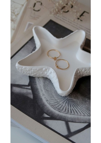 Deniz Yıldızı Temalı Dekoratif Takı ve Mumluk Tabağı, Şık ve Kullanışlı Tasarım fiyatları