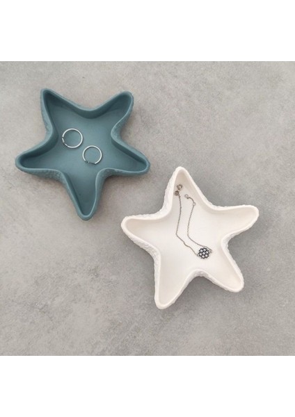 Deniz Yıldızı Temalı Dekoratif Takı ve Mumluk Tabağı, Şık ve Kullanışlı Tasarım fırsatları