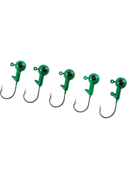 Jighead - Zoka - Kurşunlu Olta Iğnesi - (Xh-A 02) - Yeşil - 8 Gr - 5 Adet