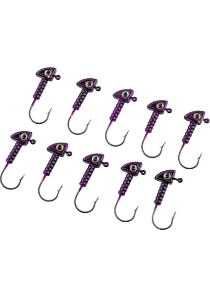 Jighead - Zoka - Kurşunlu Olta Iğnesi - (Xh-A 06) - Mor - 8 Gr - 10 Adet