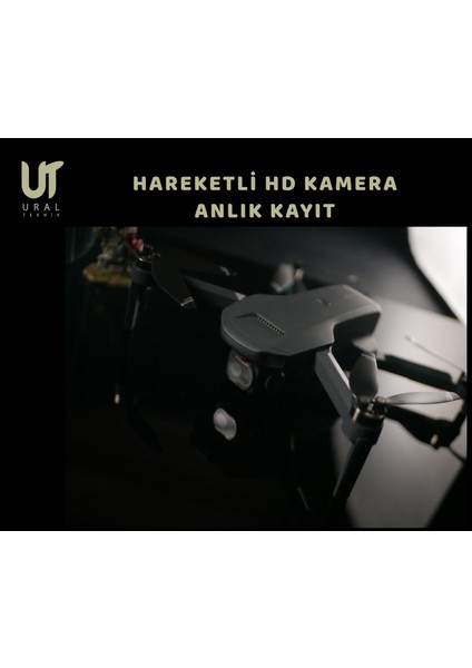 W9MAX Katlanabilir Gps Anlık Fpv Ekranlı Kumandalı Fırçasız Motor 2 Axis Gimbal Hd Kameralı Drone