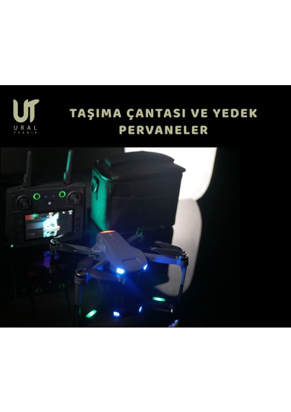 W9MAX Katlanabilir Gps Anlık Fpv Ekranlı Kumandalı Fırçasız Motor 2 Axis Gimbal Hd Kameralı Drone