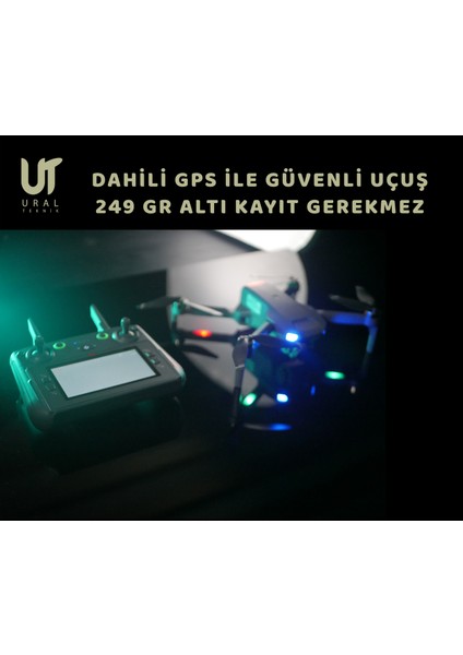 W9MAX Katlanabilir Gps Anlık Fpv Ekranlı Kumandalı Fırçasız Motor 2 Axis Gimbal Hd Kameralı Drone