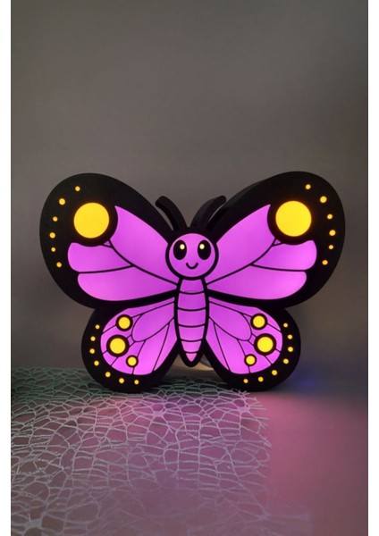 Renkli Kelebek Tasarımlı Sehpa Lambası, Odanıza Şıklık Katacak Güzel Bir Seçim fiyatları