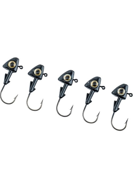 Jighead - Zoka - Kurşunlu Olta Iğnesi - (Xh-A 07) - Siyah - 6 Gr - 5 Adet